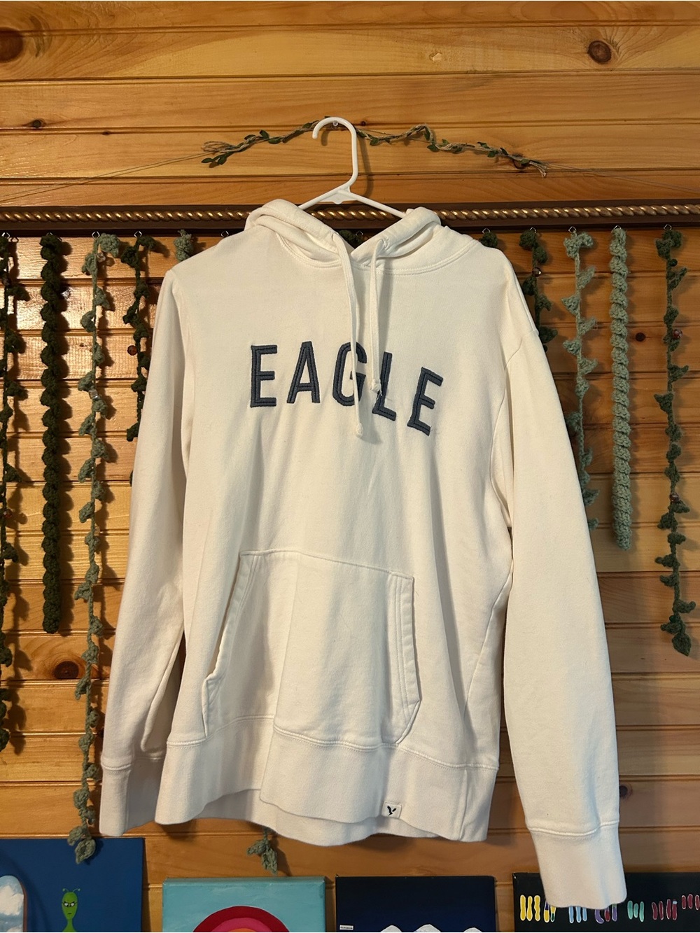 Men’s American Eagle white hoodie
